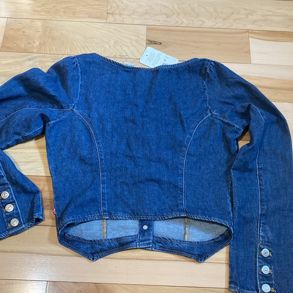 Levi’s Denim Long Sleeve Button-Up Top - Picture 7 of 17